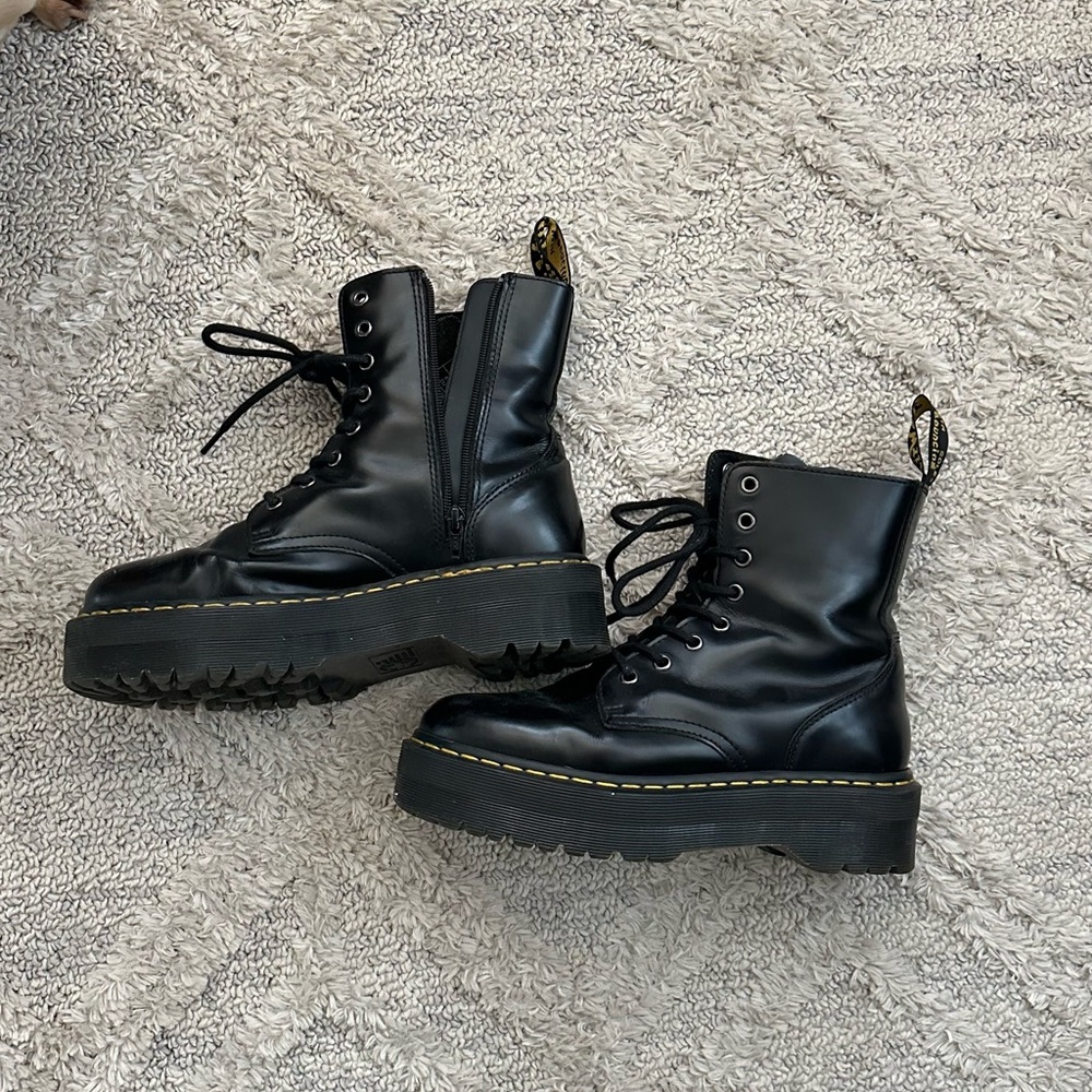 Dr. Martens Black Leather Combat Boots